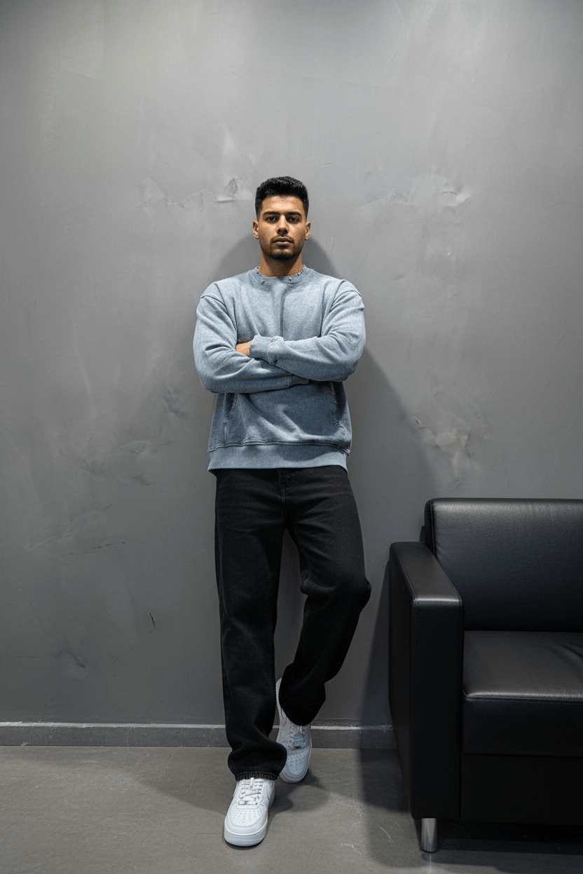 Sweat-shirt gris jacey jace - ZG PREMIUM