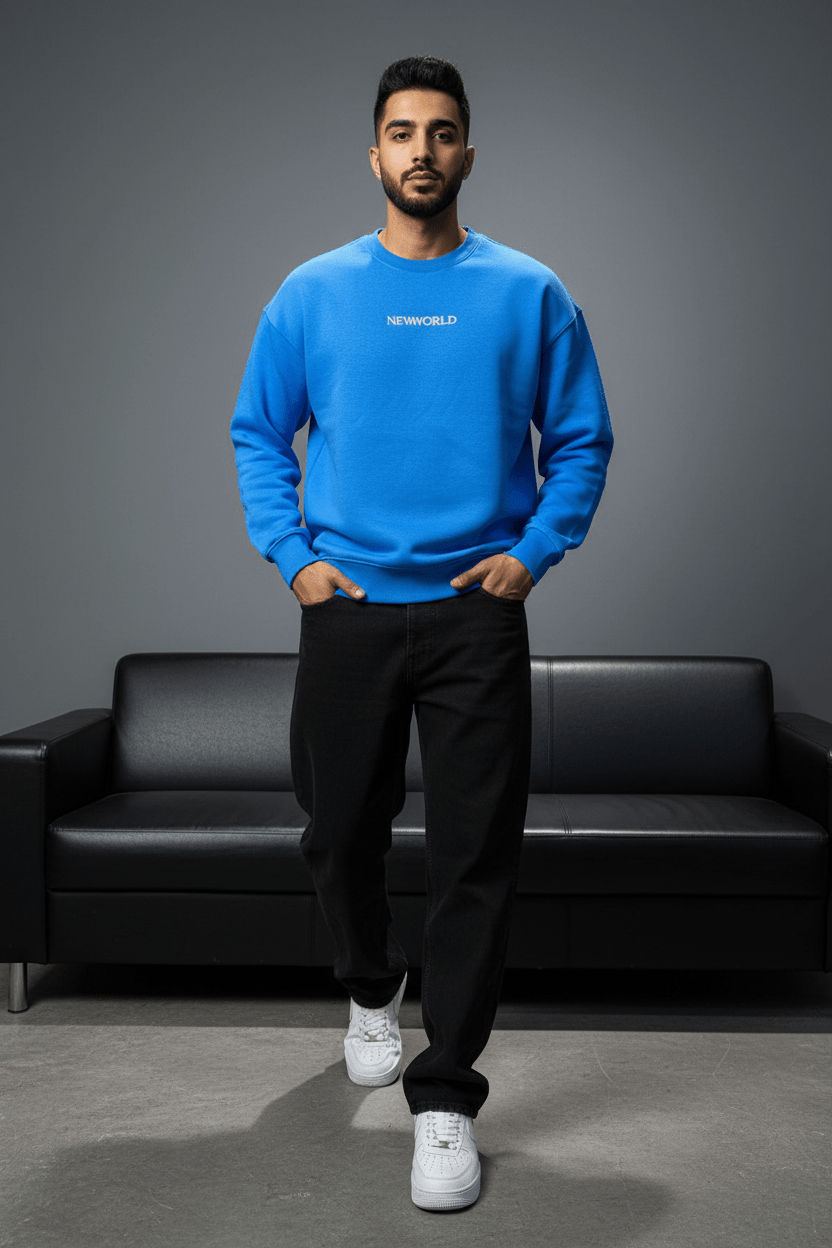 Sweat-shirt Bleu "NEWWORLD" - ZG PREMIUM