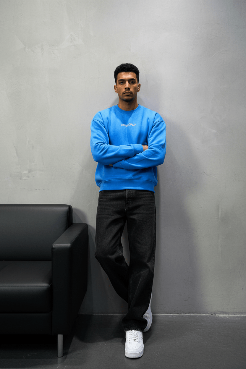 Sweat-shirt Bleu "NEWWORLD" - ZG PREMIUM