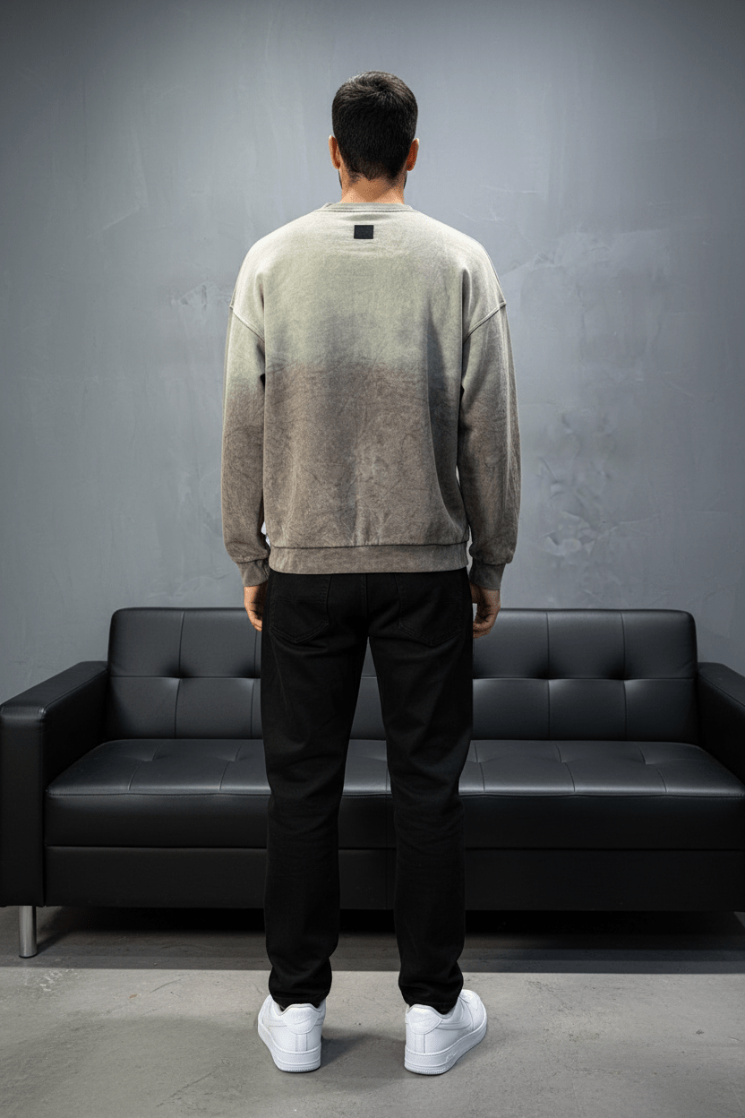 Sweat-shirt Tie - Dye Vert Olive 2693 - ZG PREMIUM