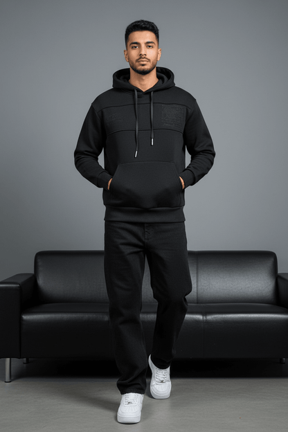 Hoodie régular size noire "Future Generation" - ZG PREMIUM