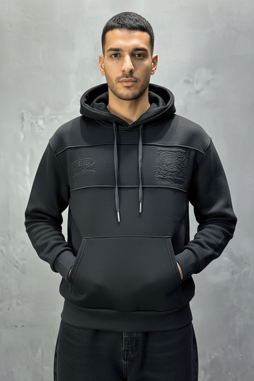 Hoodie régular size noire "Future Generation" - ZG PREMIUM