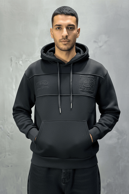 Hoodie régular size noire "Future Generation" - ZG PREMIUM