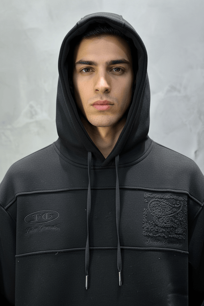 Hoodie régular size noire "Future Generation" - ZG PREMIUM