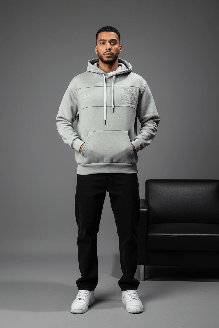 Hoodie régular size gris "Future Generation" - ZG PREMIUM