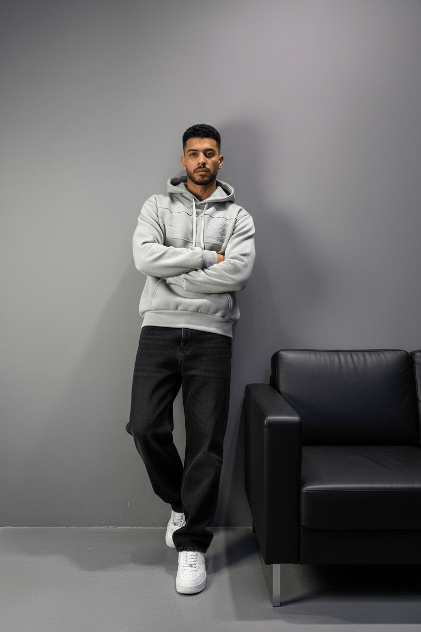 Hoodie régular size gris "Future Generation" - ZG PREMIUM