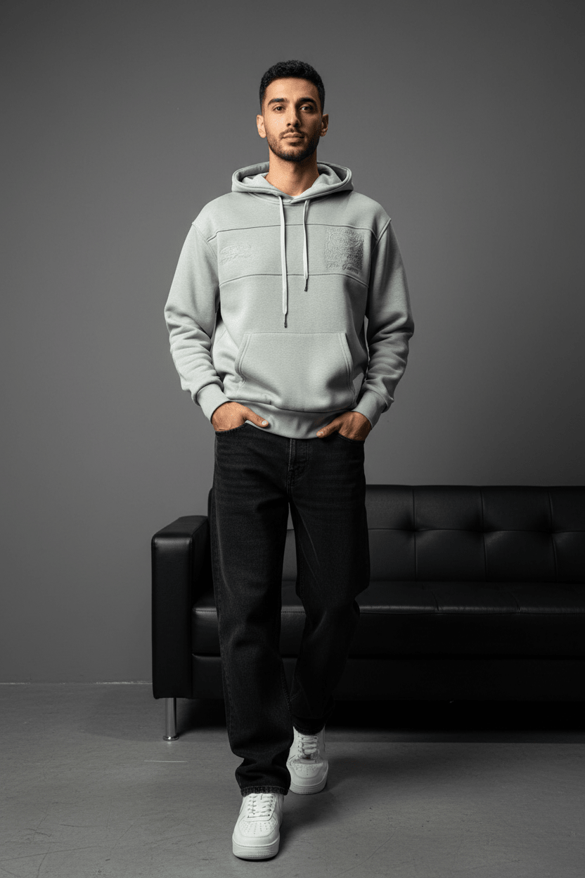 Hoodie régular size gris "Future Generation" - ZG PREMIUM