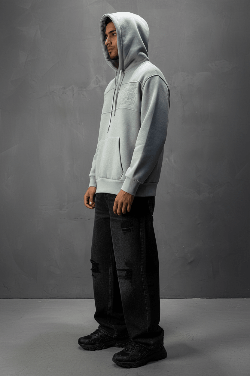 Hoodie régular size gris "Future Generation" - ZG PREMIUM