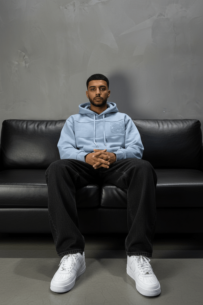 Hoodie régular size blue "Future Generation" - ZG PREMIUM