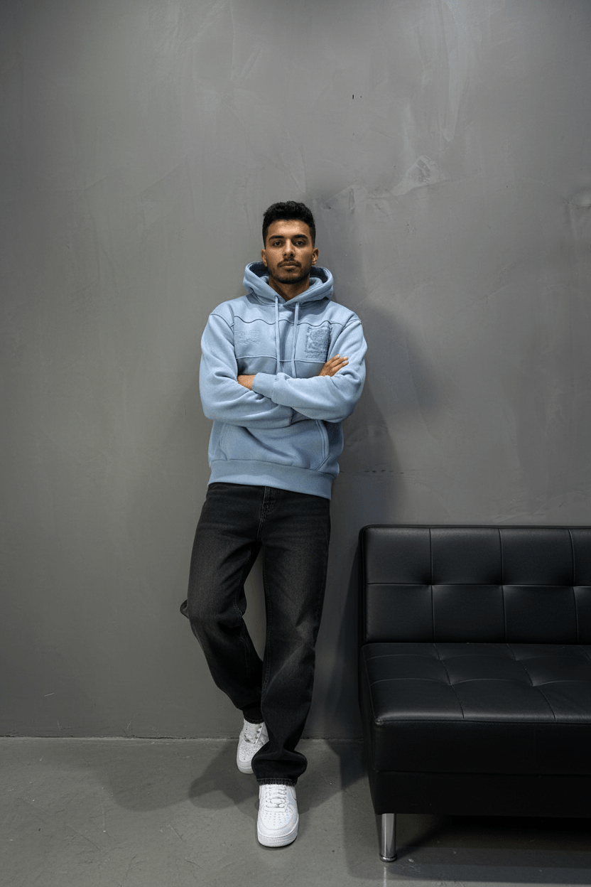 Hoodie régular size blue "Future Generation" - ZG PREMIUM
