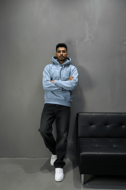 Hoodie régular size blue "Future Generation" - ZG PREMIUM