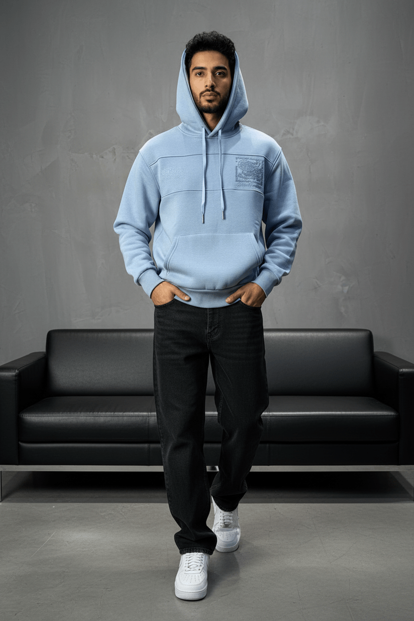Hoodie régular size blue "Future Generation" - ZG PREMIUM