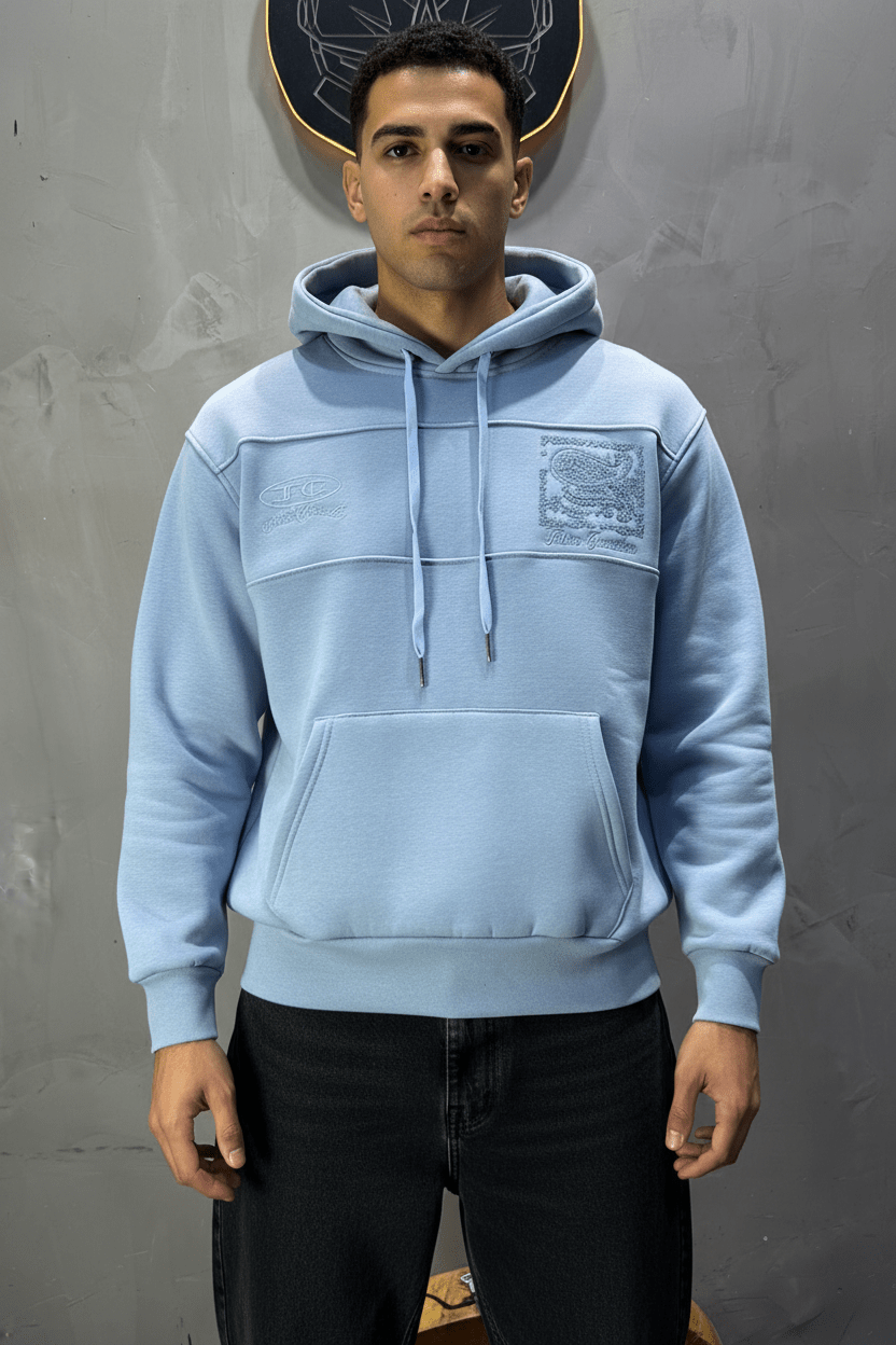 Hoodie régular size blue "Future Generation" - ZG PREMIUM