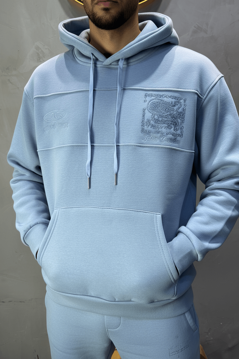 Hoodie régular size blue "Future Generation" - ZG PREMIUM