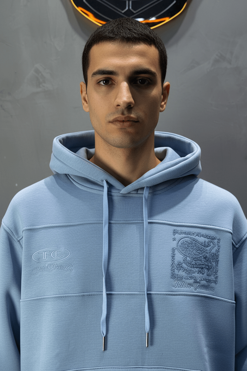 Hoodie régular size blue "Future Generation" - ZG PREMIUM