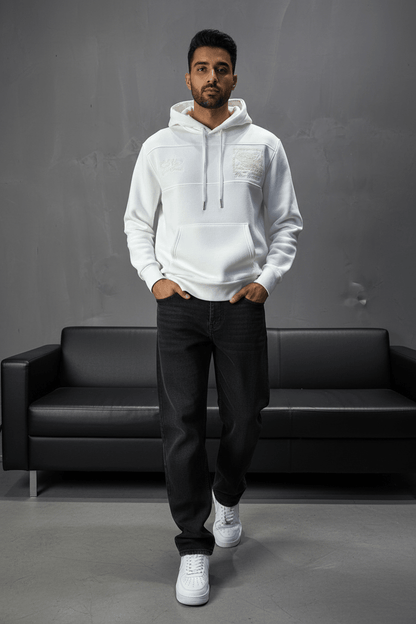 Hoodie régular size blanc "Future Generation" - ZG PREMIUM