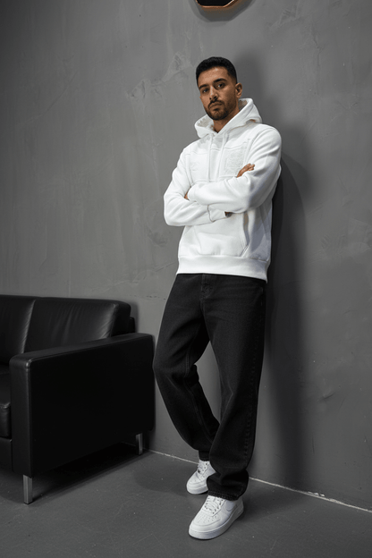 Hoodie régular size blanc "Future Generation" - ZG PREMIUM