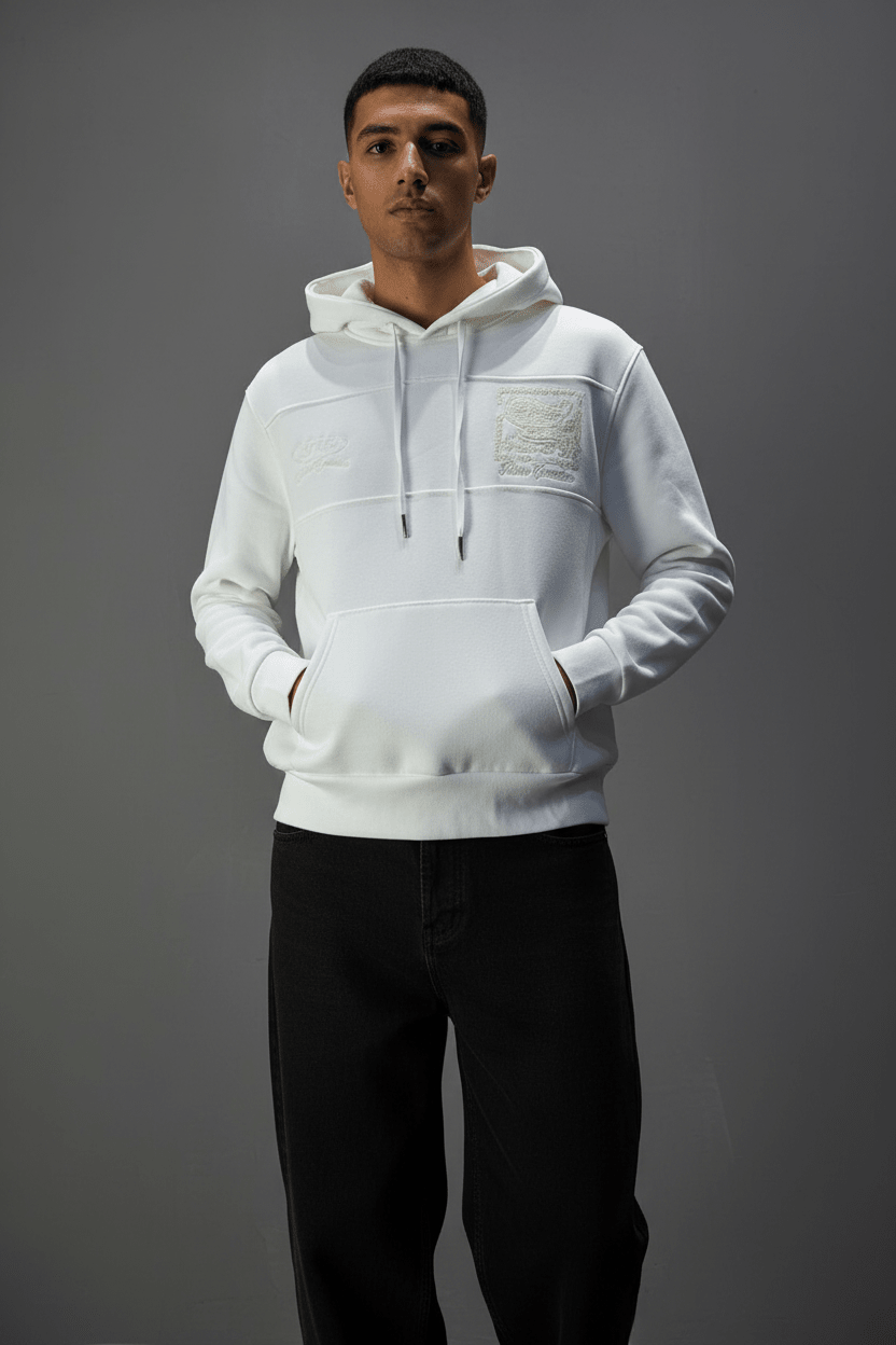 Hoodie régular size blanc "Future Generation" - ZG PREMIUM