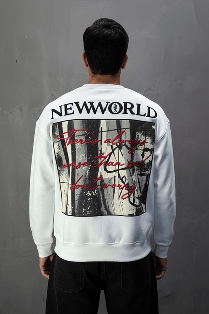 Sweat-shirt Blanc "NEWWORLD" - ZG PREMIUM