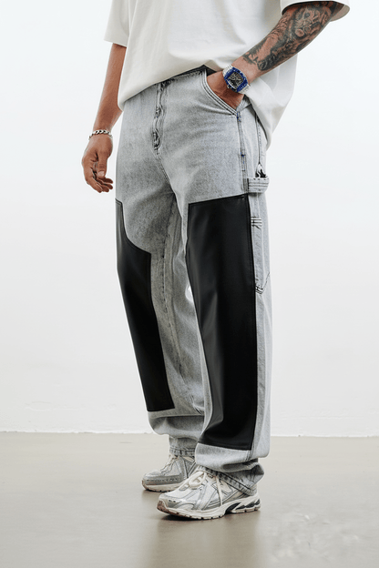 Jeans baggy large en denim gris ES3058 - ZG PREMIUM
