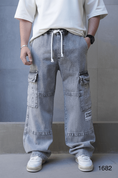 Jeans Cargo Large Gris "DENIM JOURNEY" C1282 - ZG PREMIUM
