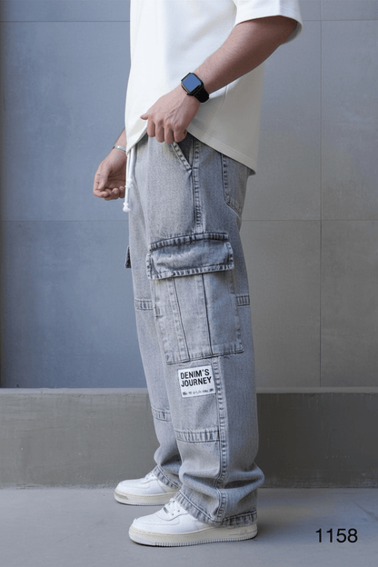 Jeans Cargo Large Gris "DENIM JOURNEY" C1282 - ZG PREMIUM
