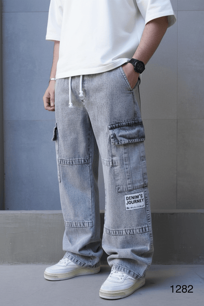 Jeans Cargo Large Gris "DENIM JOURNEY" C1282 - ZG PREMIUM