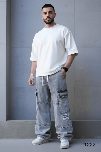 Jeans Cargo Large Gris "DENIM JOURNEY" C1282 - ZG PREMIUM