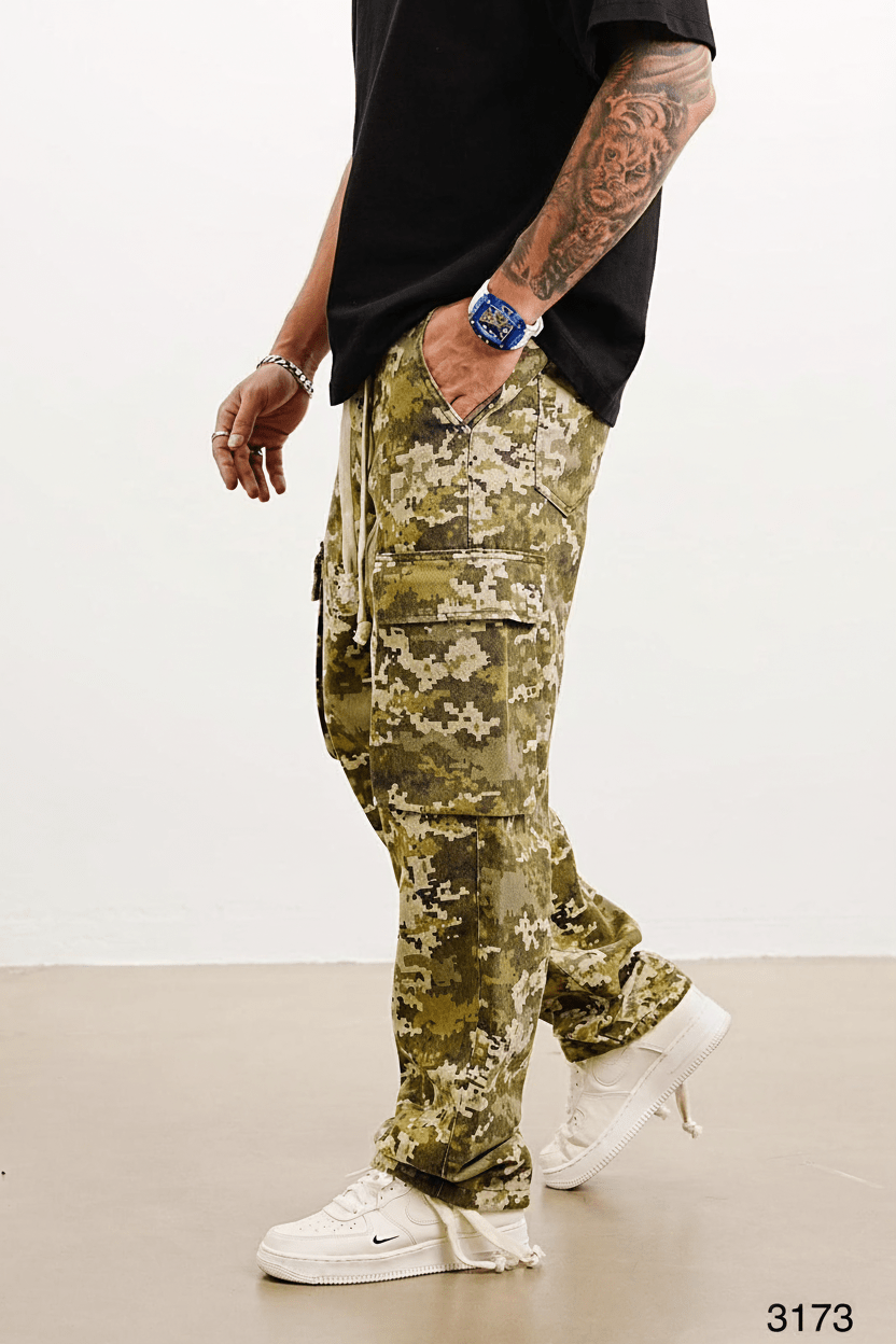 Pantalon Cargo Large Camouflage Numérique ES3173 - ZG PREMIUM