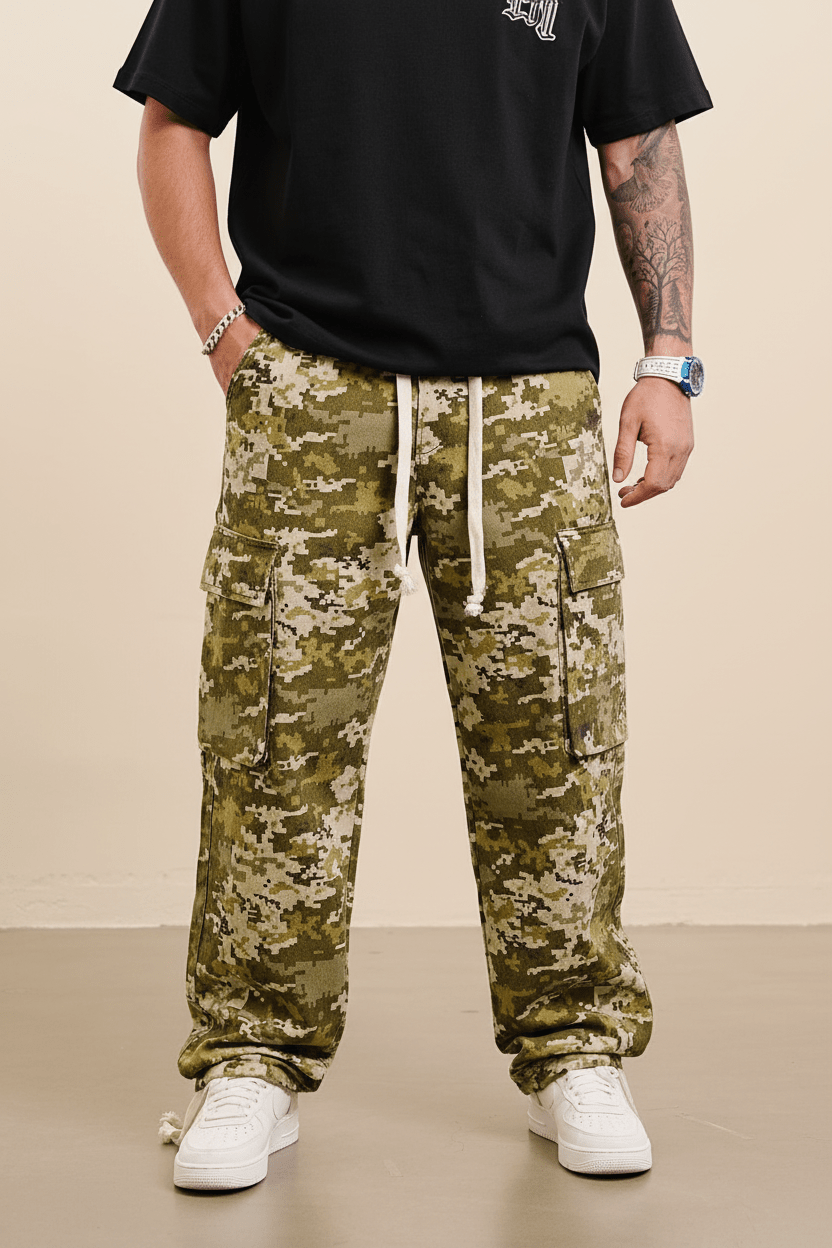 Pantalon Cargo Large Camouflage Numérique ES3173 - ZG PREMIUM