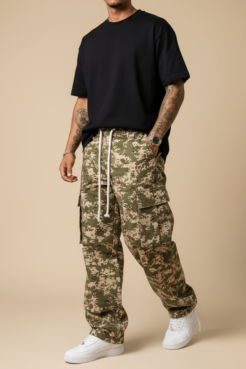 Pantalon Cargo Large Camouflage Numérique ES3173 - ZG PREMIUM