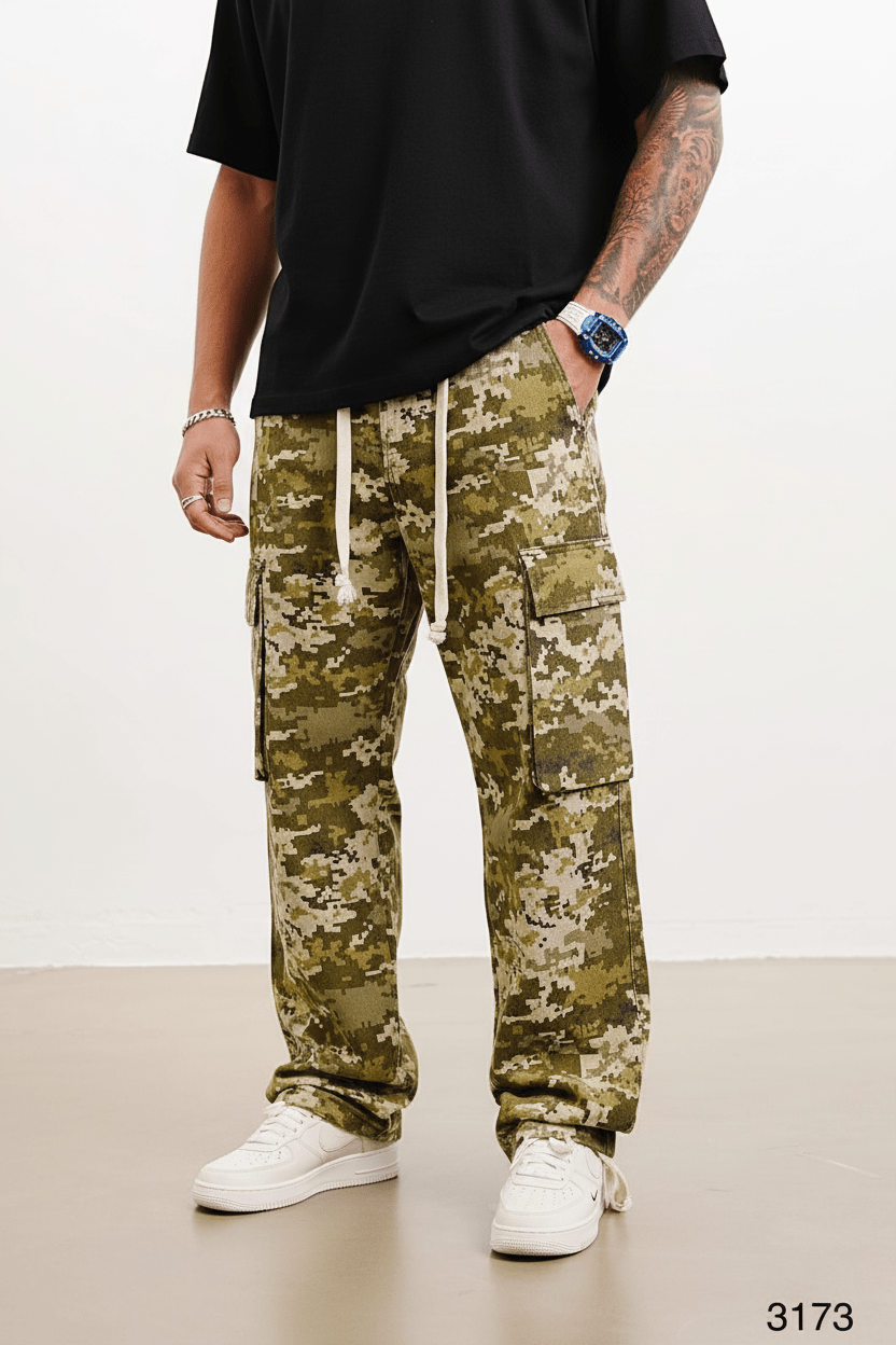 Pantalon Cargo Large Camouflage Numérique ES3173 - ZG PREMIUM
