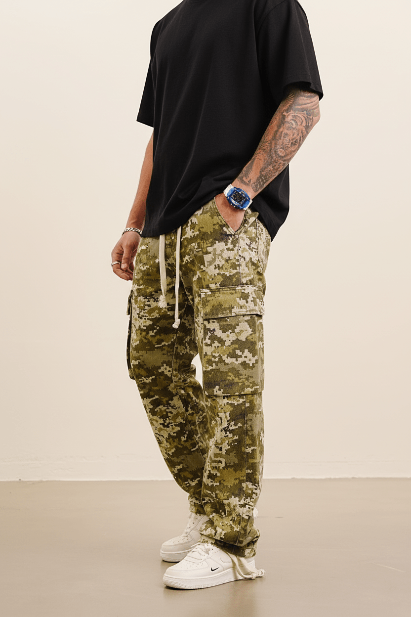 Pantalon Cargo Large Camouflage Numérique ES3173 - ZG PREMIUM
