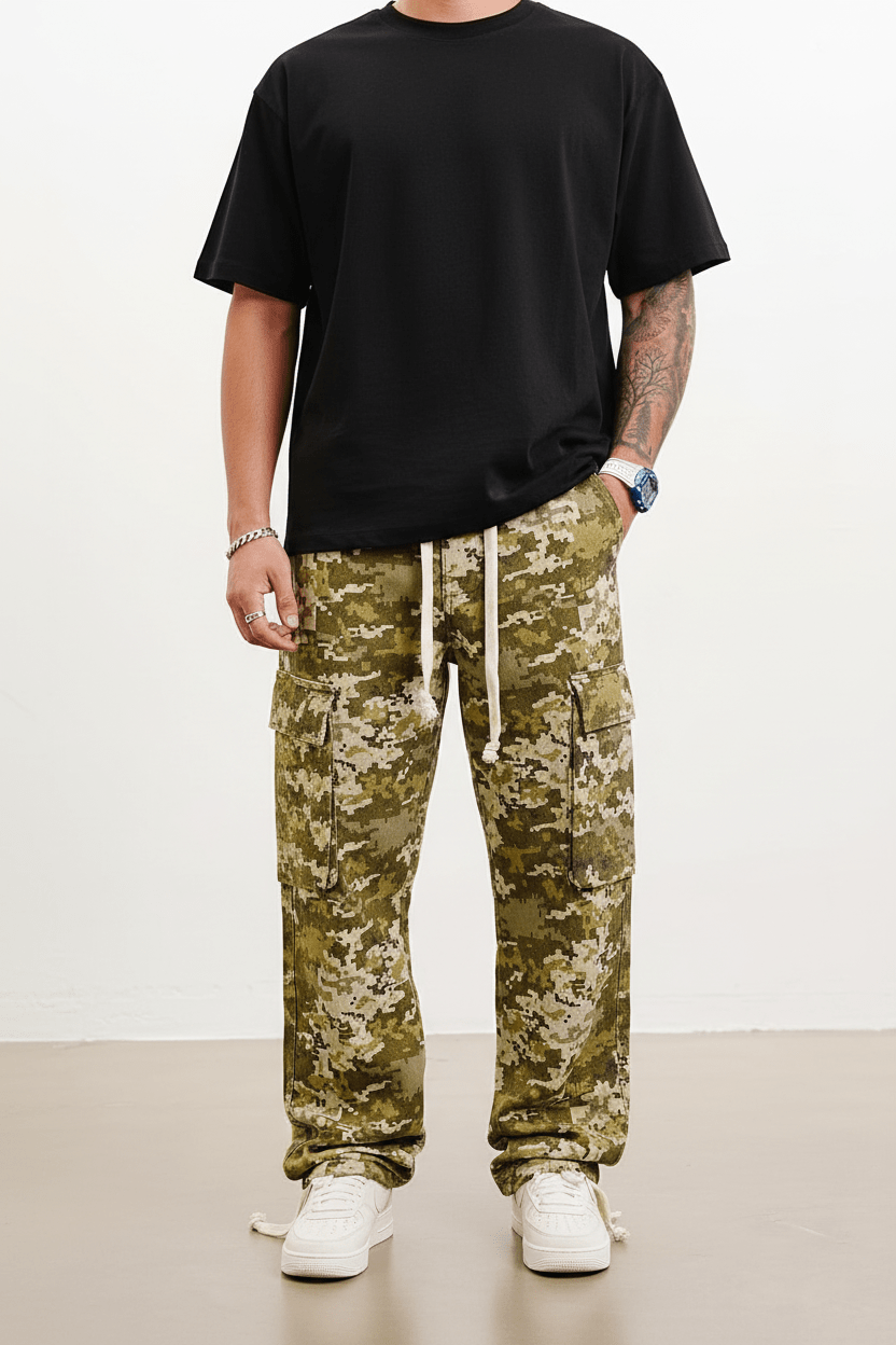 Pantalon Cargo Large Camouflage Numérique ES3173 - ZG PREMIUM
