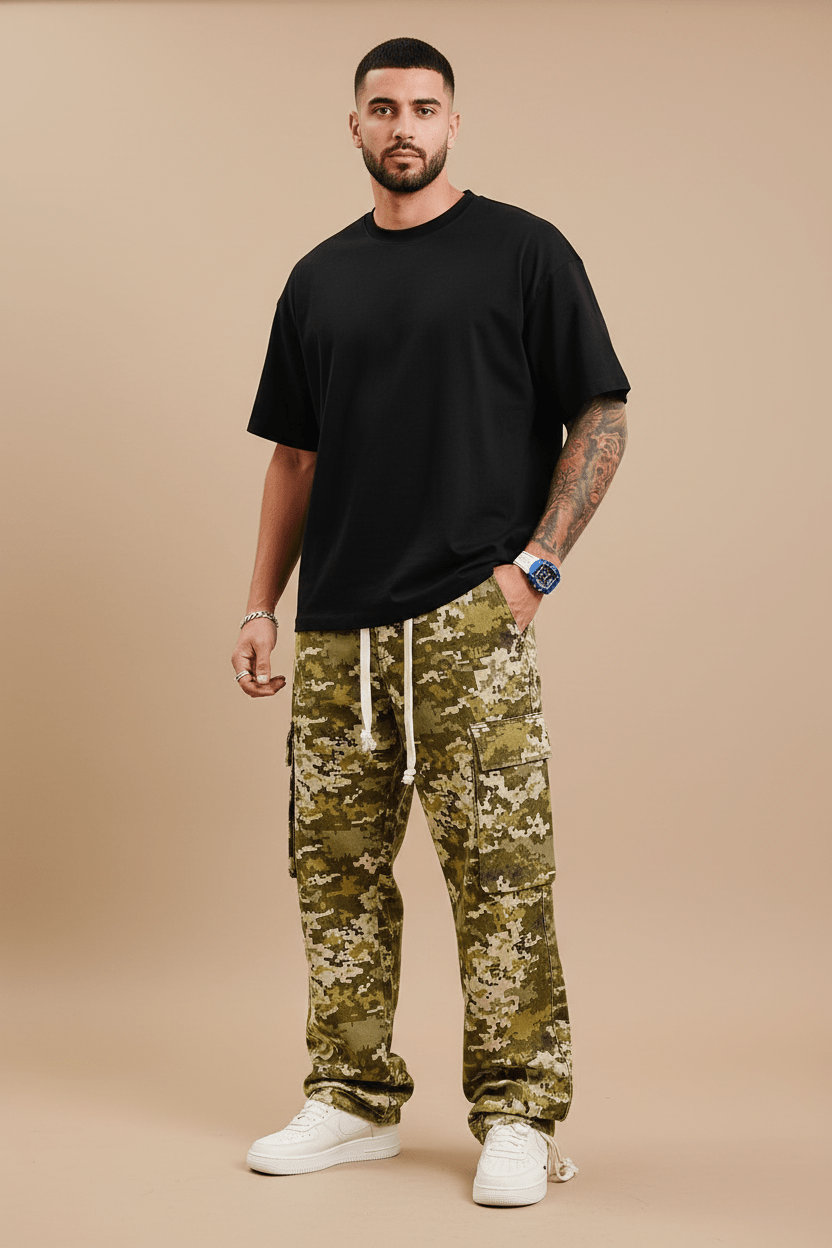 Pantalon Cargo Large Camouflage Numérique ES3173 - ZG PREMIUM
