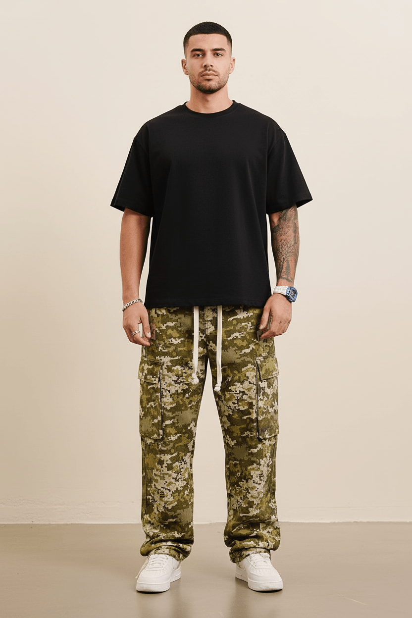 Pantalon Cargo Large Camouflage Numérique ES3173 - ZG PREMIUM