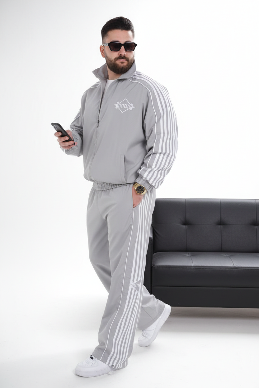 Ensemble survêtement oversize homme gris 259