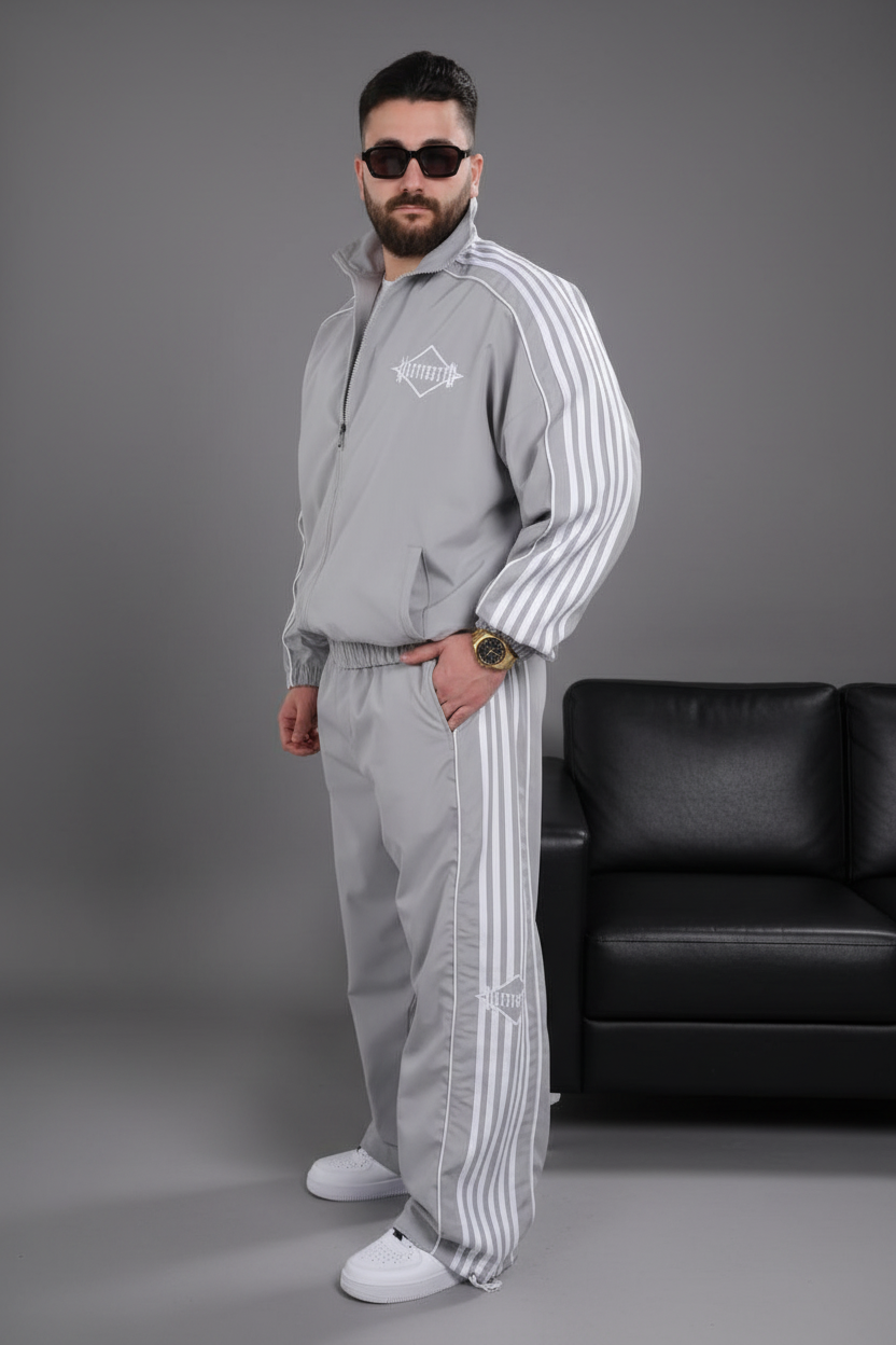 Ensemble survêtement oversize homme gris 259