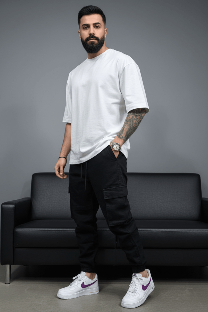 Pantalon Cargo Jogger black 9000 - ZG PREMIUM