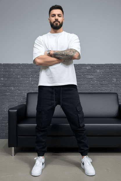 Pantalon Cargo Jogger black 9000 - ZG PREMIUM