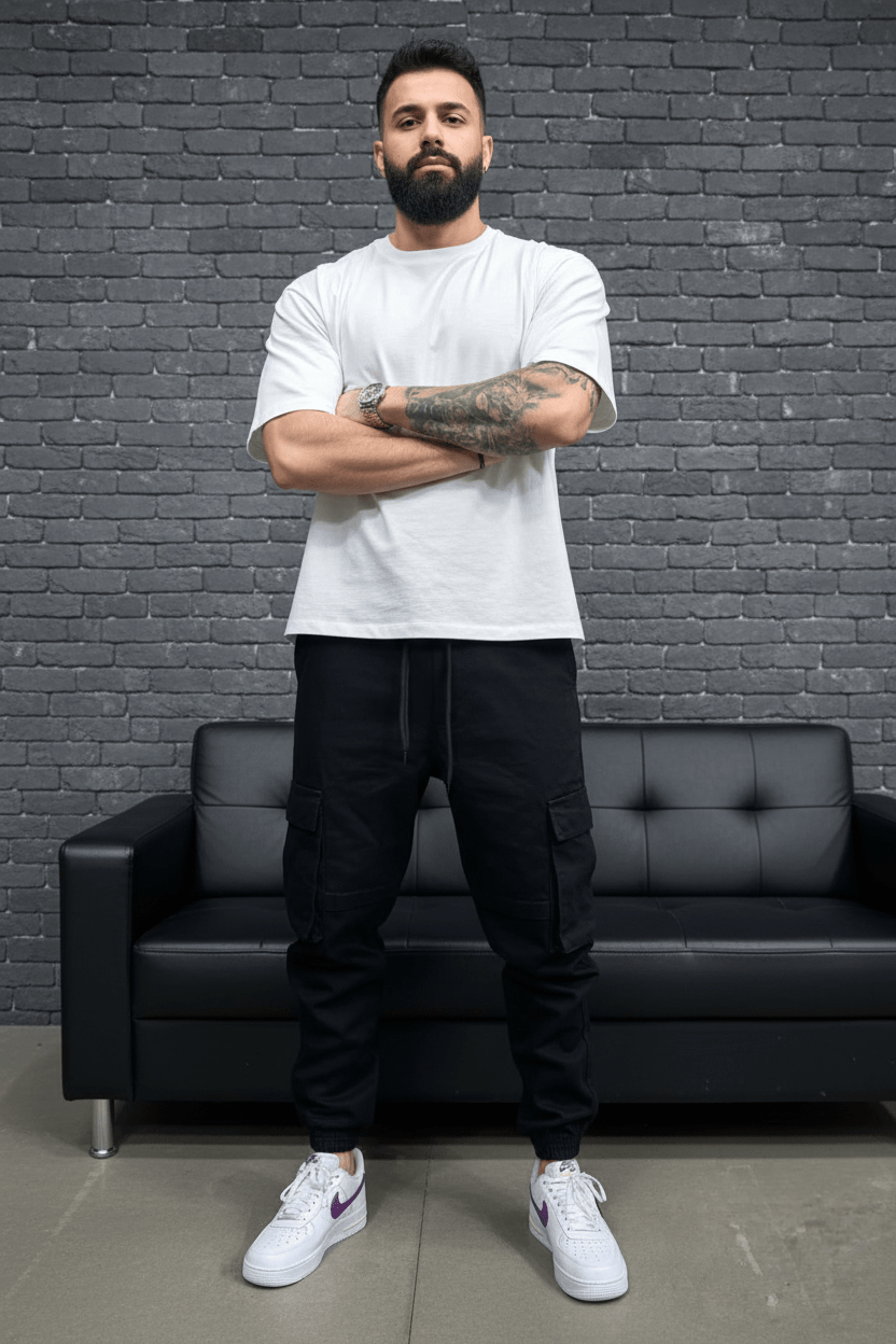 Pantalon Cargo Jogger black 9000 - ZG PREMIUM