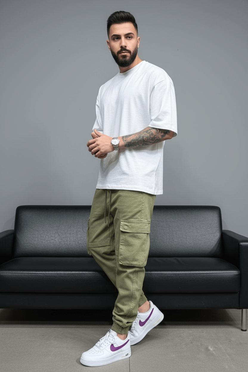 Pantalon Cargo Jogger green 9000 - ZG PREMIUM