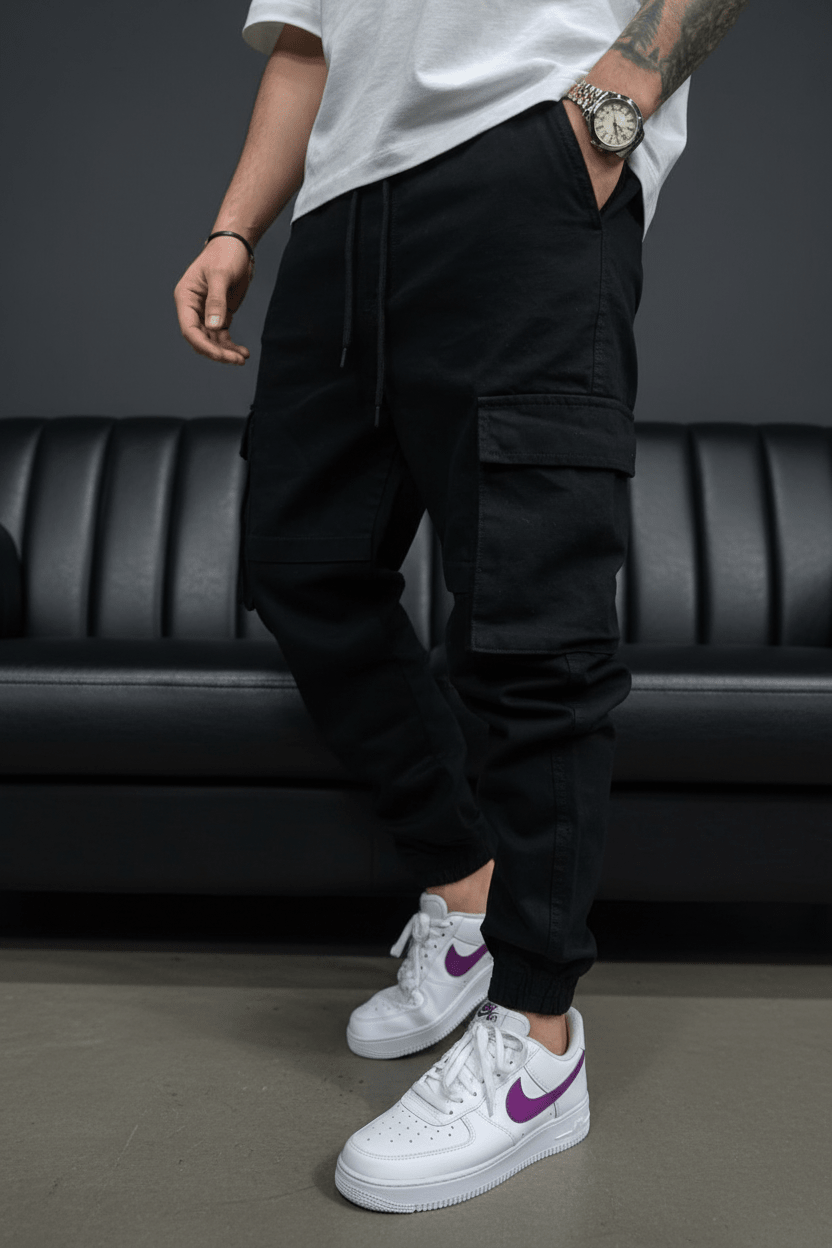 Pantalon Cargo Jogger black 9000 - ZG PREMIUM