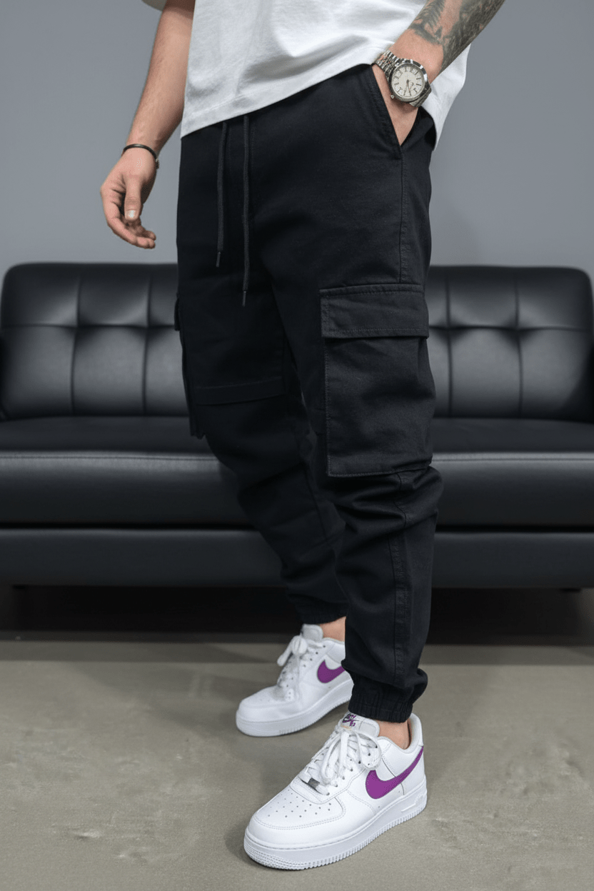 Pantalon Cargo Jogger black 9000 - ZG PREMIUM