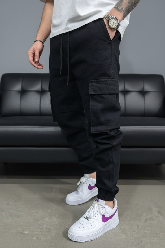 Pantalon Cargo Jogger black 9000