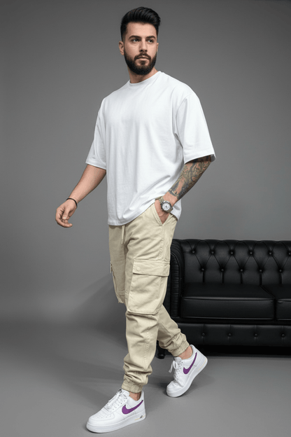 Pantalon Cargo Jogger beige 9000 - ZG PREMIUM