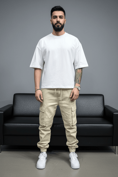 Pantalon Cargo Jogger beige 9000 - ZG PREMIUM