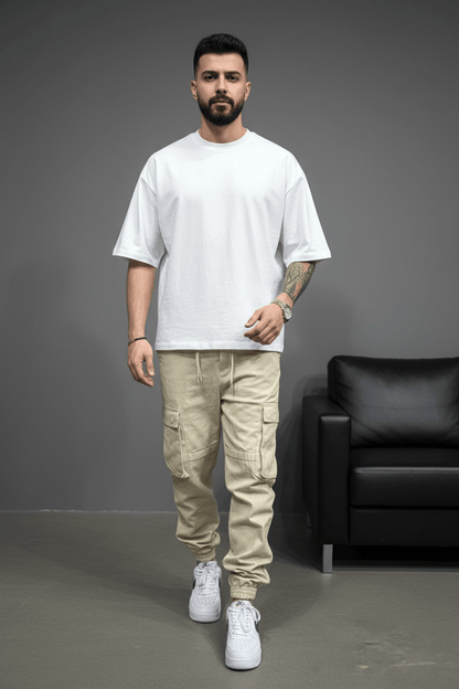 Pantalon Cargo Jogger beige 9000 - ZG PREMIUM