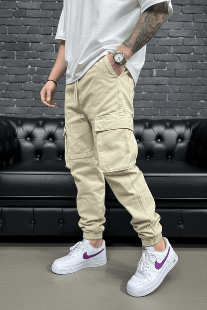Pantalon Cargo Jogger beige 9000 - ZG PREMIUM