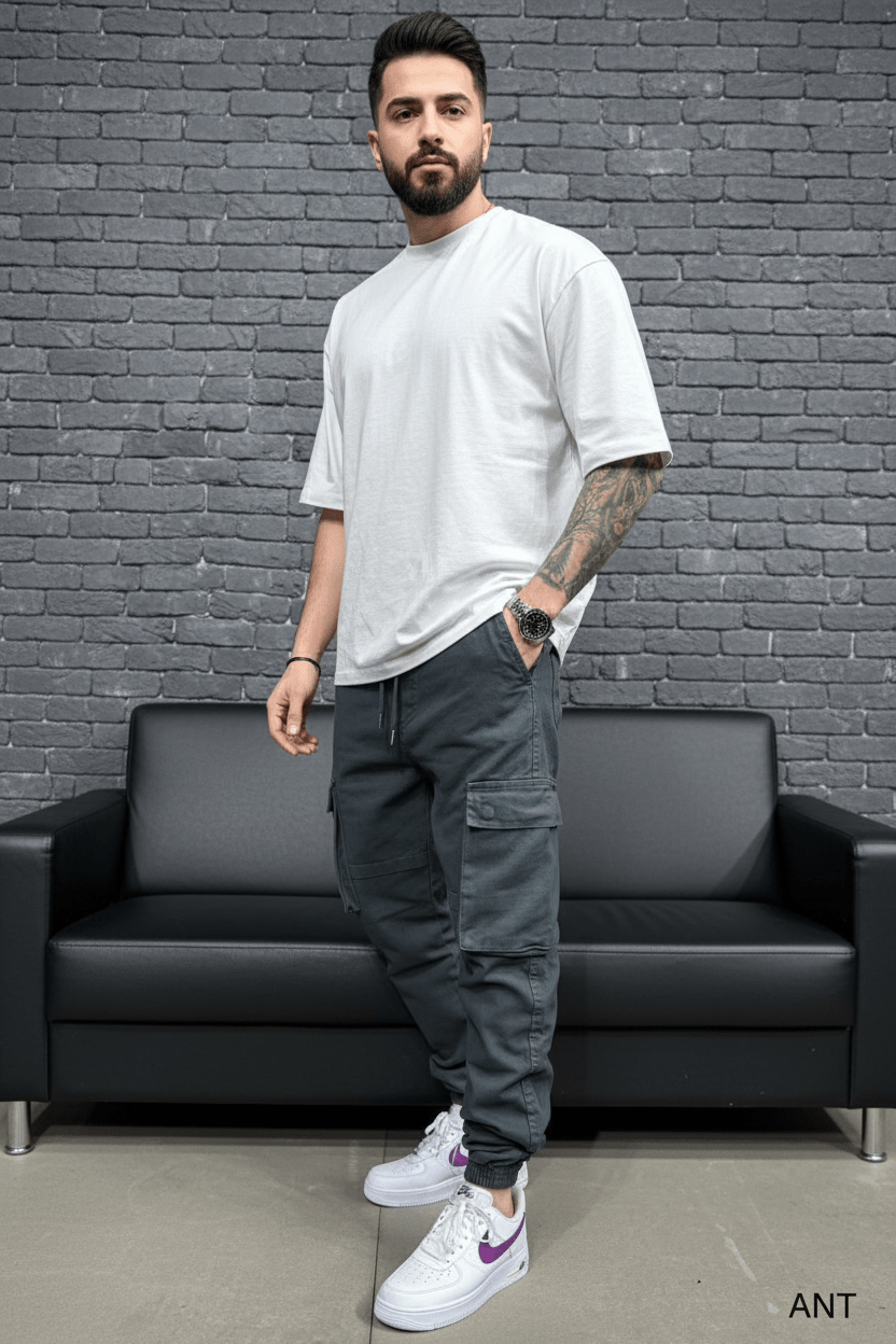 Pantalon Cargo Jogger antracite 9000 - ZG PREMIUM